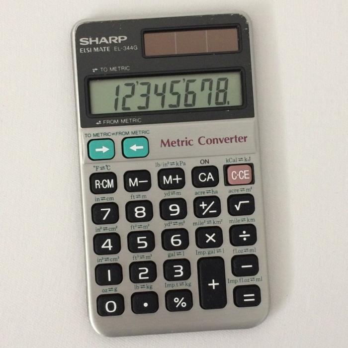Metric Converter Calculator (Sharp EL-344G)