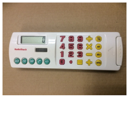 WORKING 1997 - RADIO SHACK: EC-457 old calculator w/ pencil case (P/N): 65-558