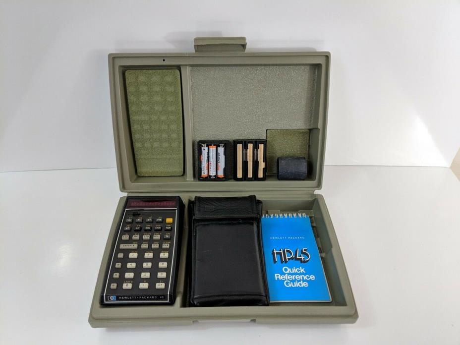 Working HP 45 Vintage Calculator w/ Case and New (Custom) Battery ~See Listing~