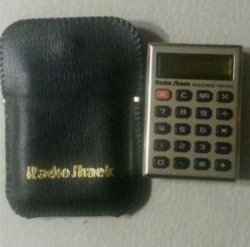 RARE VTG 80's Radio Shack Micro-Mini Calculator EC-222 W/ Case
