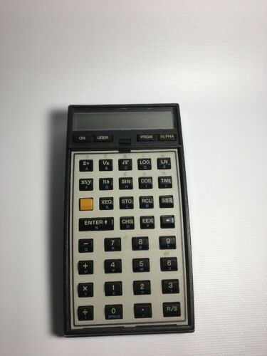Vintage Hewlett Packard HP-41CV Calculator w/ Math 1 & Original Leather Case