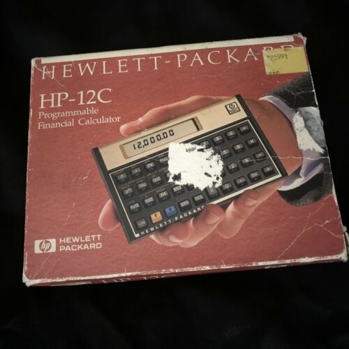 collectible hp-12c programmable financial calculator with original box