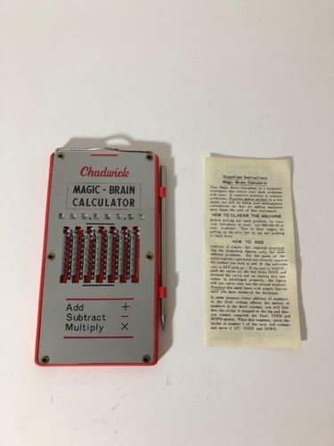 Vintage Chadwick MAGIC BRAIN CALCULATOR with Instructions