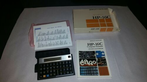 HP 16C Computer Scientist Calculator, Excellent Condition, Sealed Manual,  Box