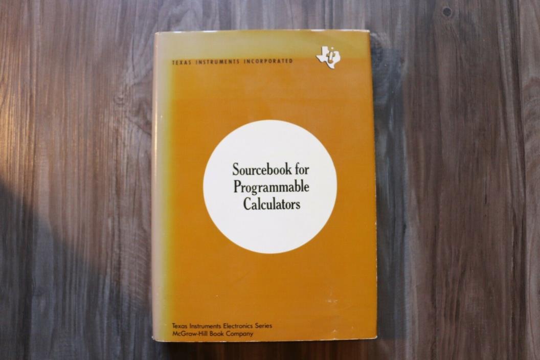 Vtg Sourcebook for Programmable Calculators Texas Instruments McGraw-Hill 1979