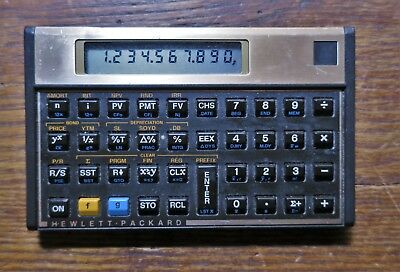 HP 12C Financial Calculator Hewlett Packard Vintage Working Model with Batteries