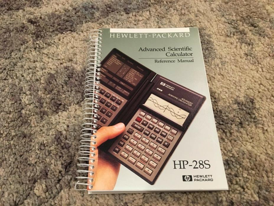 Vintage HP 28S Advanced Scientific Calculator Hewlett-Packard Reference Manual