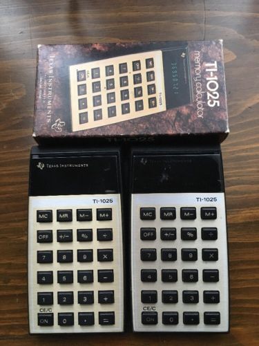 VINTAGE Texas Instruments  TI-1025 Calculator LED NOT WORKING -LOT OF TWO.