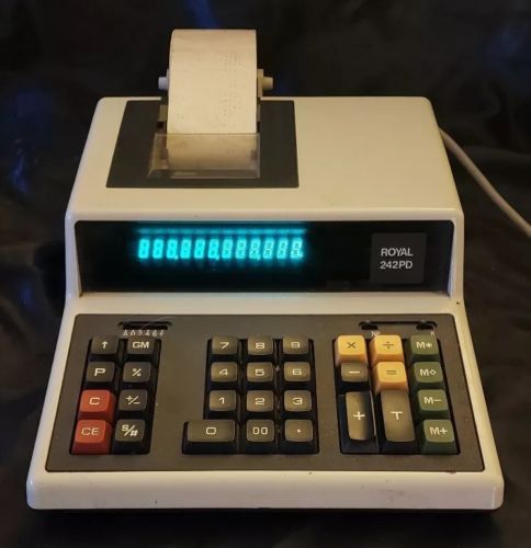 Vintage Royal Typewriter Calculator Adding Machine 242PD Tested Working