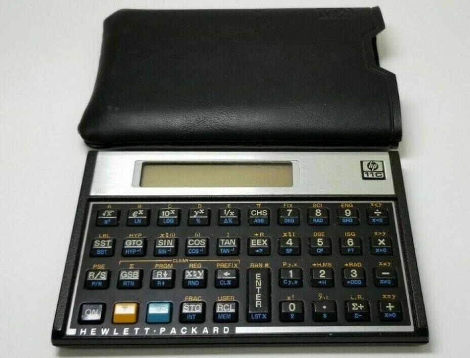 Hewlett Packard HP 11c Vintage Calculator w/ Case *Working*
