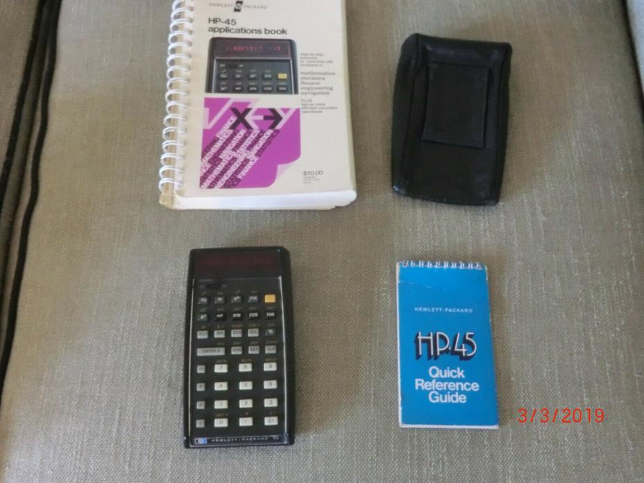 VINTAGE HP-45 Scientific Calculator in good condition with Accessories