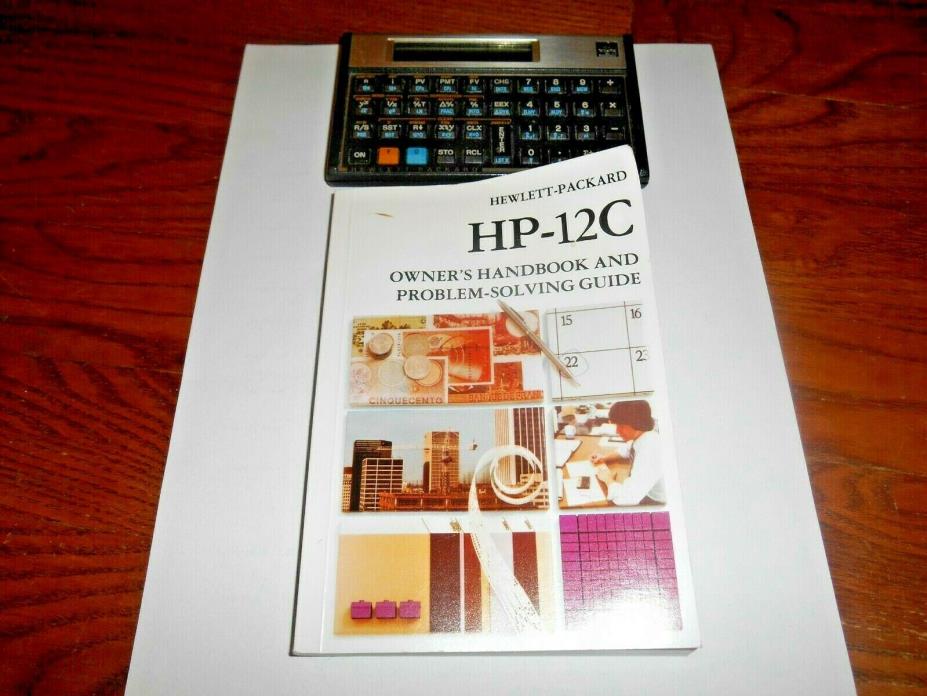 Hewlett Packard HP 12C Financial Calculator + GUIDEBOOK ]Tested + Fast Ship