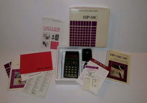 HP 38C Vintage Hewlett Packard Calculator in Original Box Working with issues