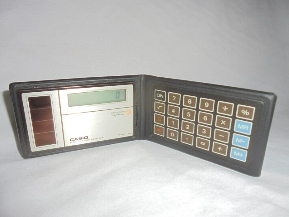 Vintage Casio solar calculator SL-80