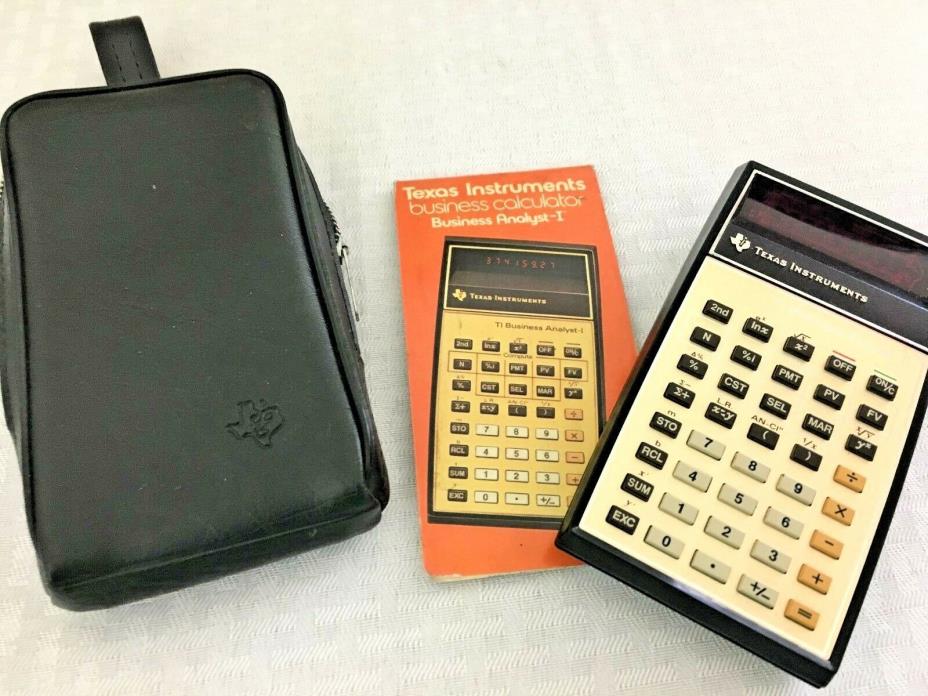 Texas Instruments Business Analyst 1 Calculator With Case and Instructions 1976
