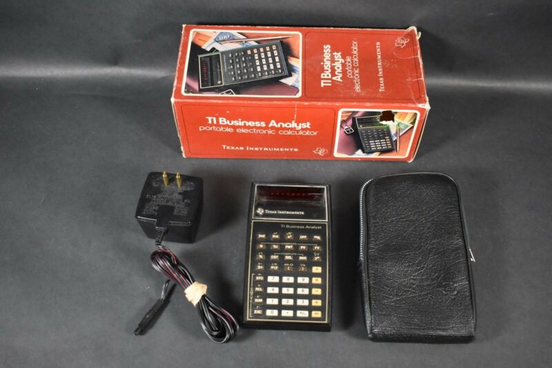 VINTAGE Texas Instruments Business Analyst Electric Calculator IN BOX