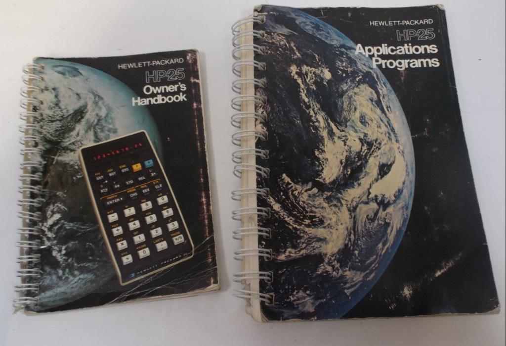 HP 25 Owner's Handbook & Application Programs Hewlett Packard Calculator Manual