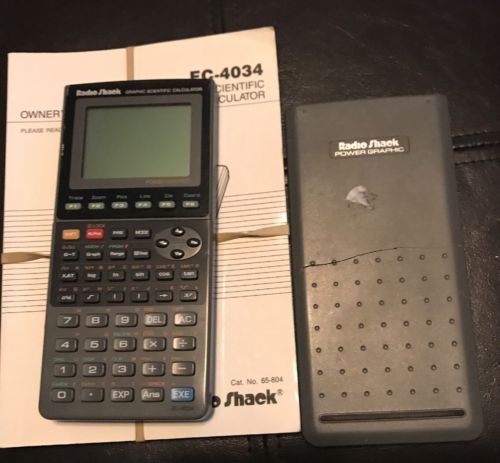 RadioShack Vintage Graphing Calculator EC 4034 CAT NO 65-805 Comes With Manual