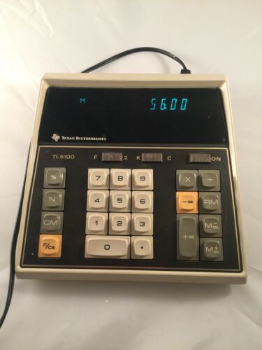 TEXAS INSTRUMENTS TI-5100 desktop calculator - green display