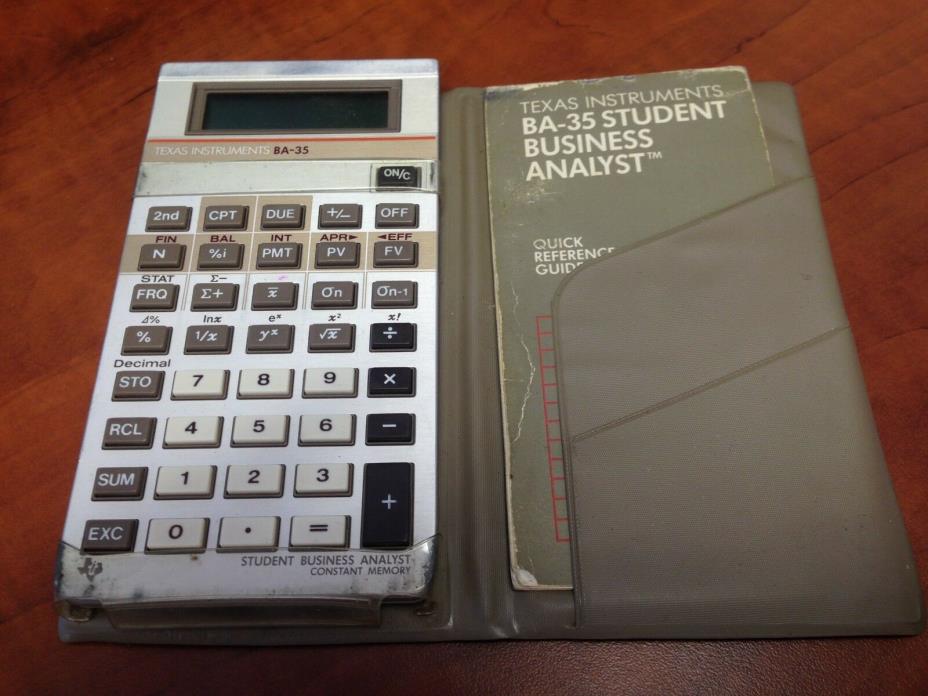 Texas Instruments BA-35 Student Business Analyst Calculator in Case