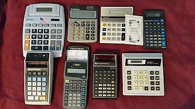 Vintage Calculator Lot of 8 ALL WORK See Scan