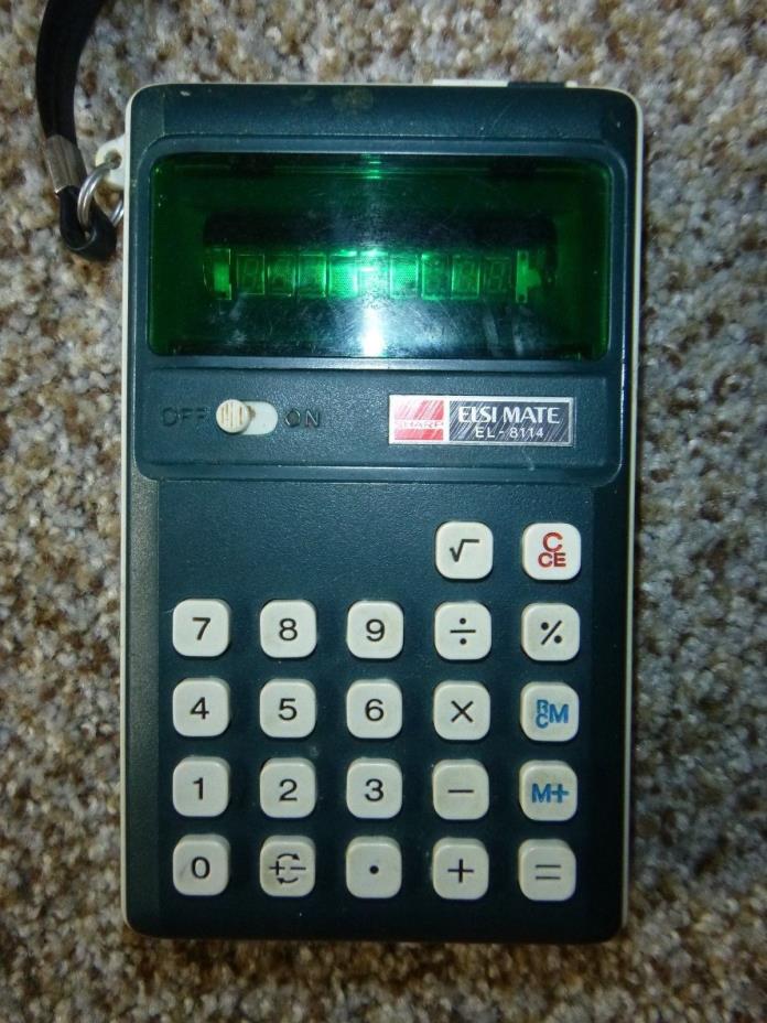 Vintage Sharp Model EL-8114 ELSI MATE Calculator Works!