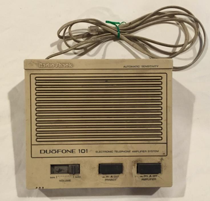 Vintage Radio Shack Duofone 101 Telephone Amplifier System Model No. 43-277