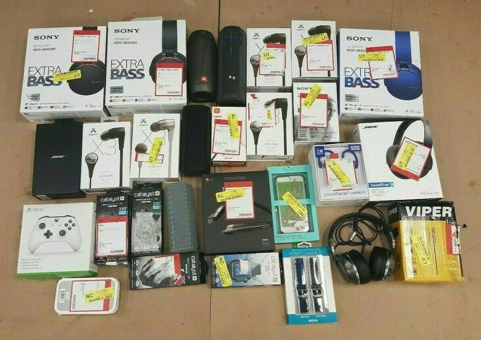 LOT of Mixed Electronics Customer Returns/Not Tested As-IS JBL Sony BOSE