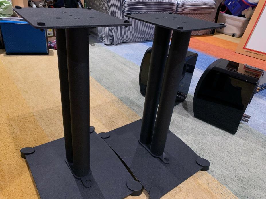 Sanus Steel Foundations Series Bookshelf Speaker Stands (Pair) - Black