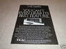 Teac V-95RX Ultimate Cassette Ad, 1982, 1 pg