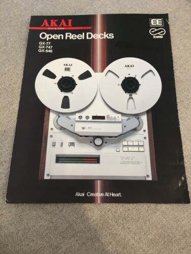 Rare Original Akai Open Feel Deck Brochure As GX-77 GX-747 GX-646