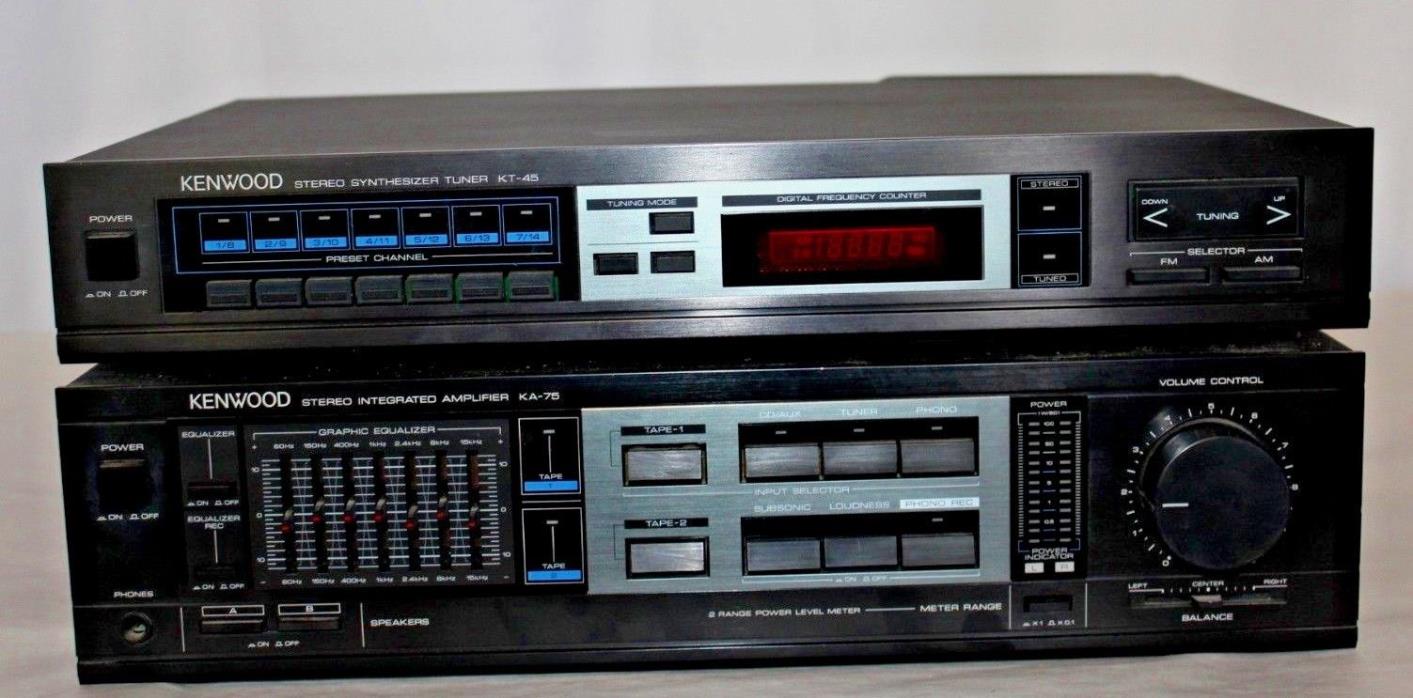 Kenwood Tuner KT45 and Amplifer KA75  Manuals  Do Not Work  For Parts