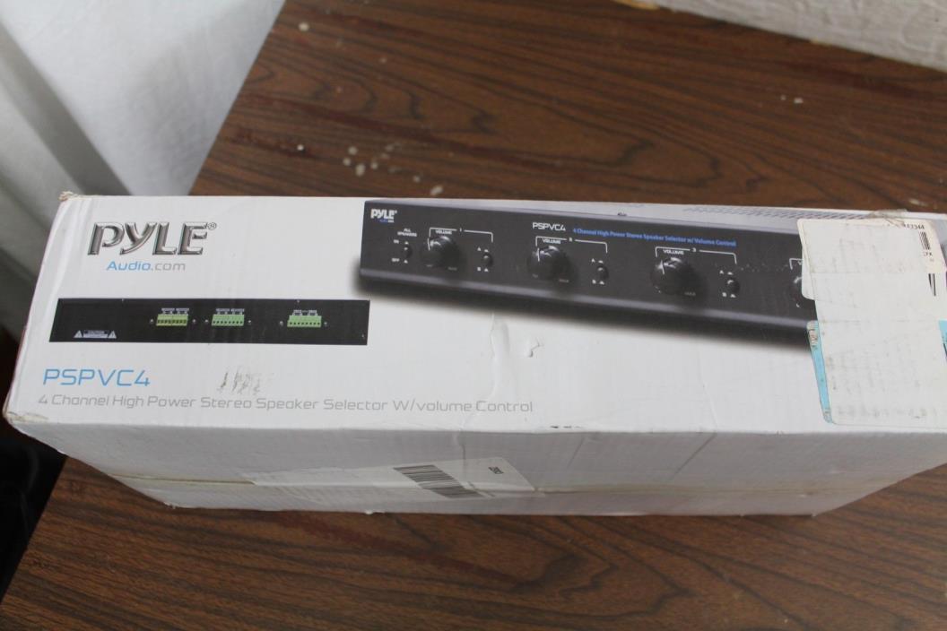 Pyle Home 4 Channel High Power Stereo Speaker Selector With Volume Control