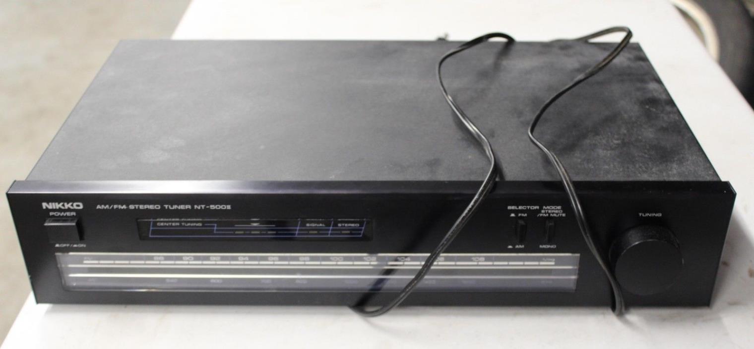 BROKEN NT-500 II Tuner AM/FM Stereo Nikko NO SOUND AUDIO Vintage