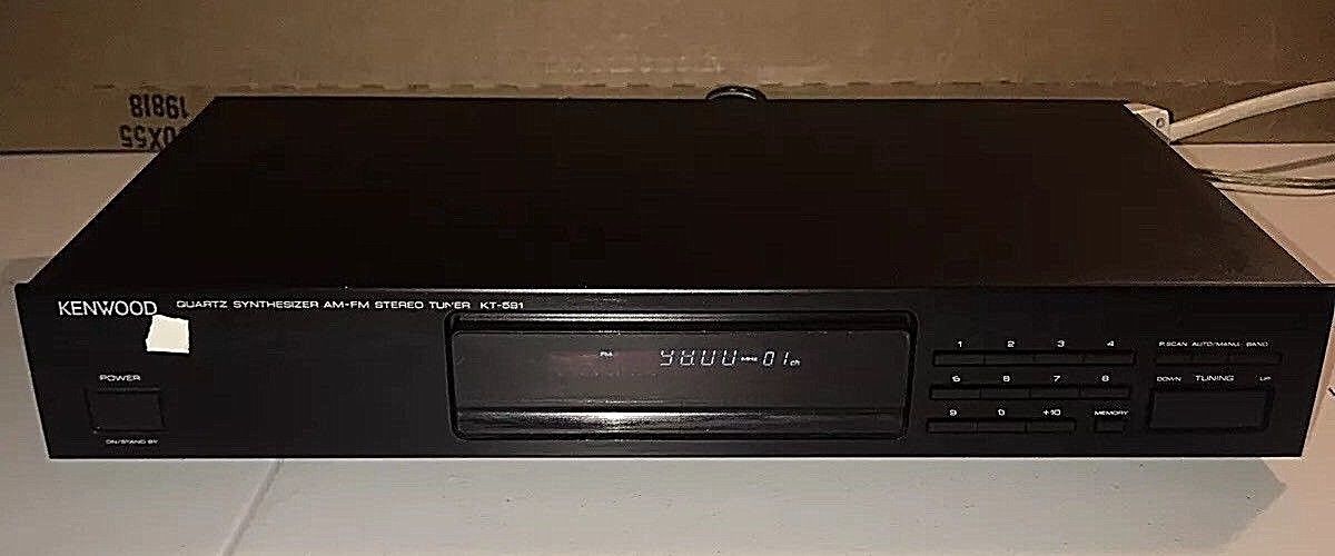 Kenwood Quartz Synthesizer AM-FM Stereo Tuner KT-591, Black *TESTED*