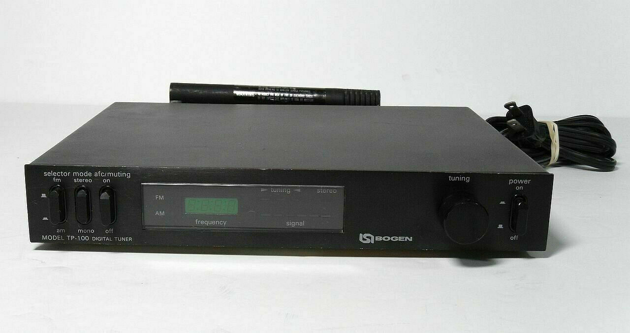 Bogen TP100 AM/FM Digital Radio Tuner RCA Output For Many Applications
