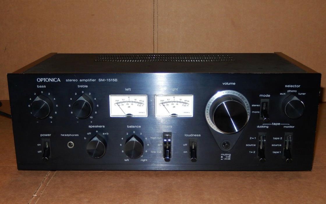 Vintage Sharp OPTONICA SM-1515B Stereo Amplifier SM1515-B Amplificador Recividor