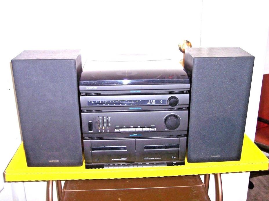 MAGNAVOX PHILIPS AS305M Home Stereo System record player,FM/AM/DUAL CASSETTE