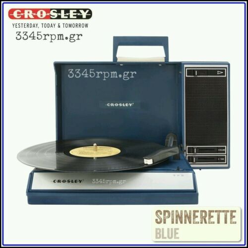 New old style Crosley BLUE Spinnerette USB Turntable preserves vinyl record ????
