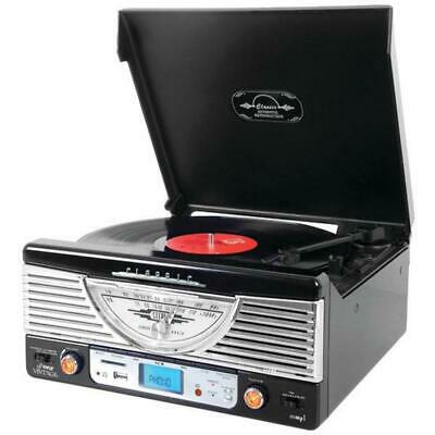 Pyle Home PTR8UBTBK Bluetooth Vintage Classic-Style Vinyl Record Player with USB