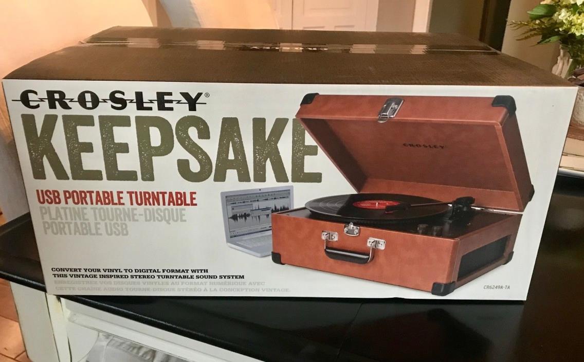 Crosley Keepsake Portable USB Turntable - Converts Records to Digital - NEW