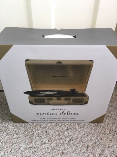 Crosley Cruiser Deluxe Portable Turntable with Bluetooth - Gold Brand New