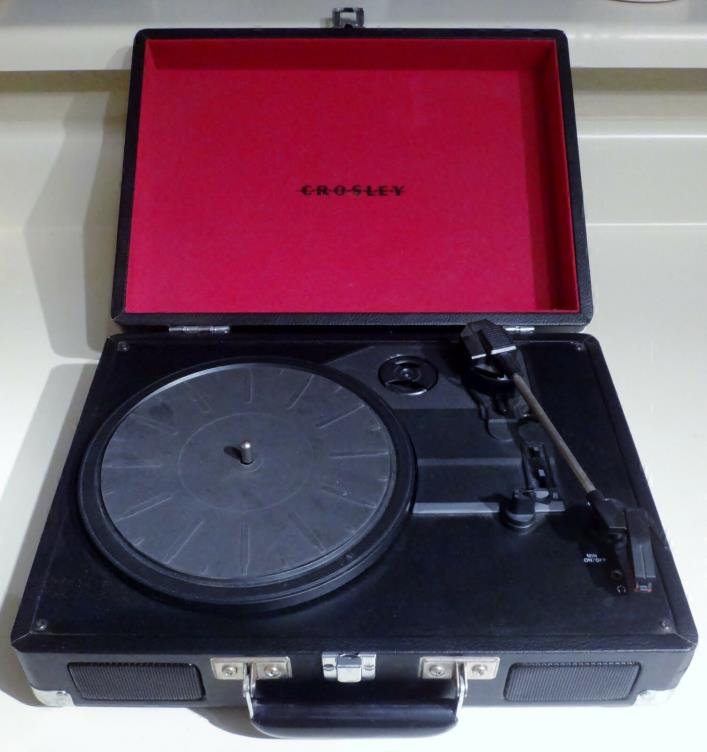 Crosley Cruiser Record Player Turntable Album Portable Black Case