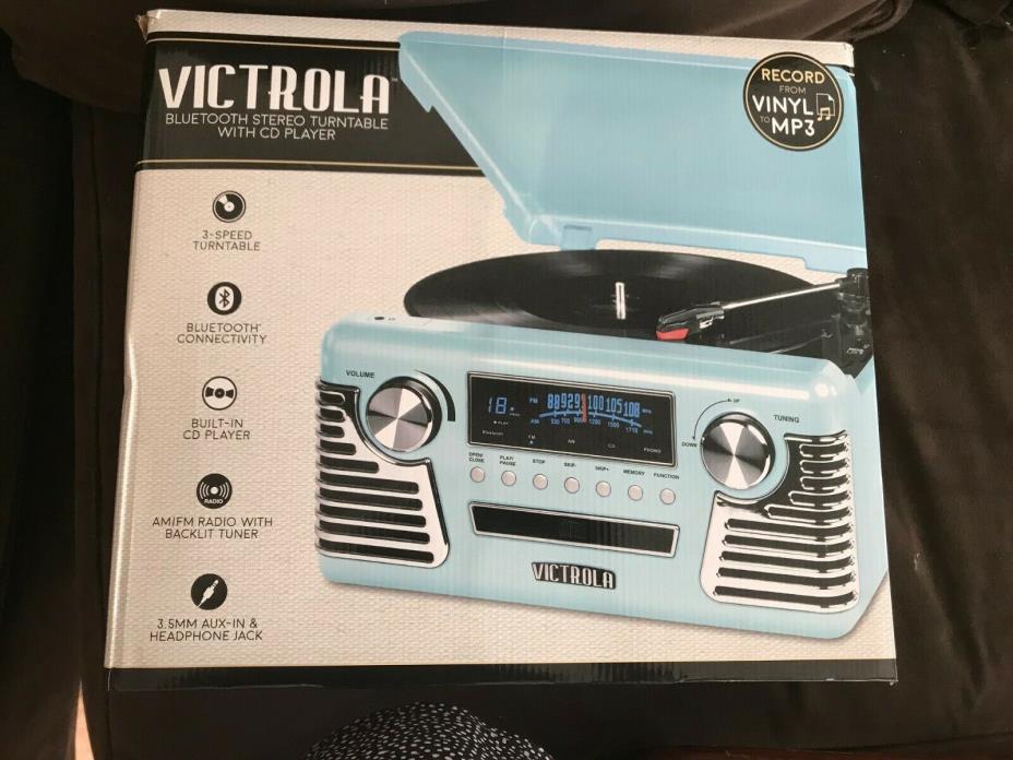 Victrola Retro Style V50200 Turntable 3Speed Record Player, CD, Radio, Bluetooth