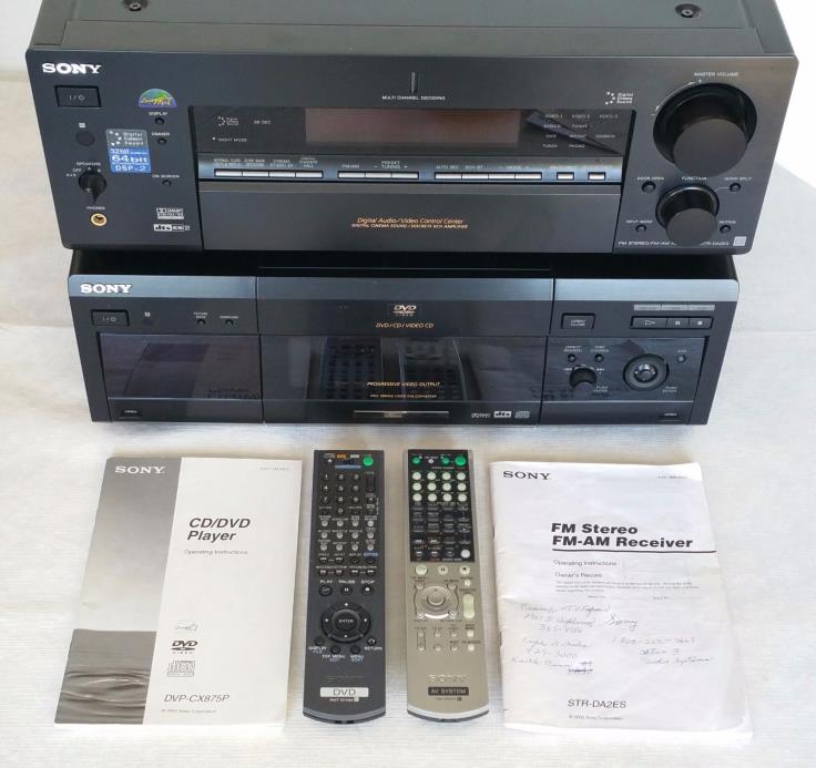 PRISTINE Sony Receiver STR-DA2ES & Sony CD DVD DVP-CX875P **HOLDS 301 DISCS*
