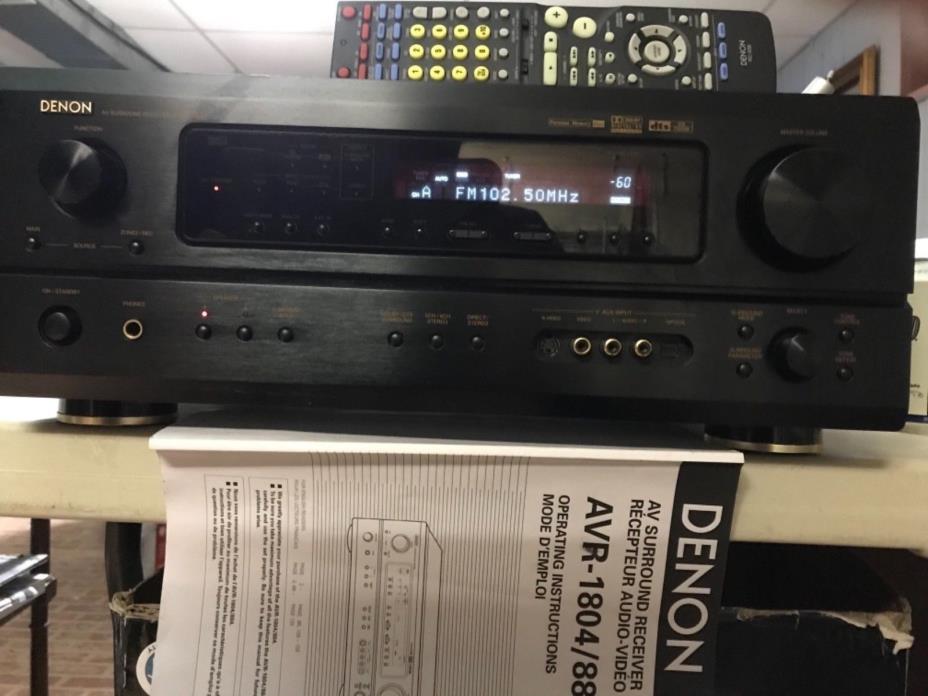 DENON  AVR-1804 Home Theater Surround Sound Receiver RC 939 Remote & Man. Bundle