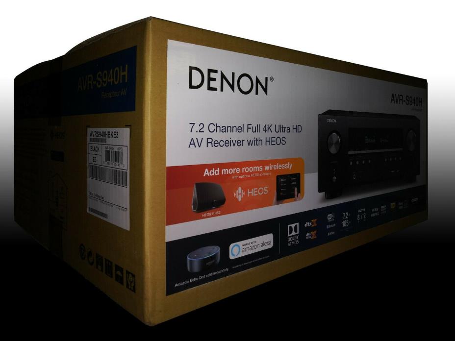Denon AVR-S940H 7.2 Ch. High-Power 4K AV Receiver with Alexa
