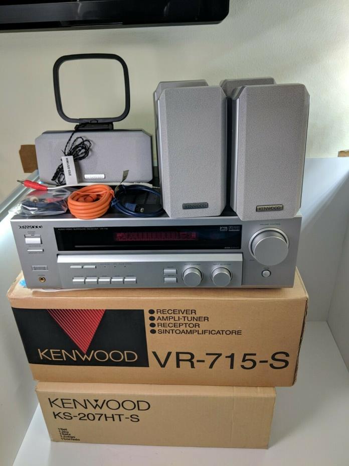 Kenwood VR-715 5.1 Channel Surround AV Receiver w/ KS-207 speakers cables bundle