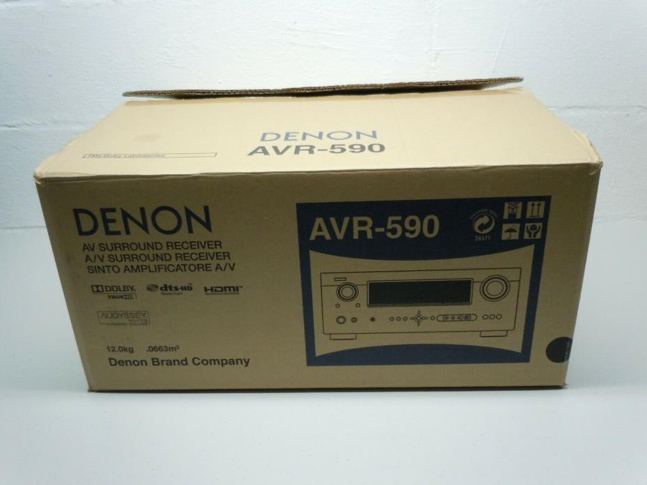 Denon AVR 590 Dolby Digital 5.1 Channel 110 Watt Receiver - Mint/Complete in box