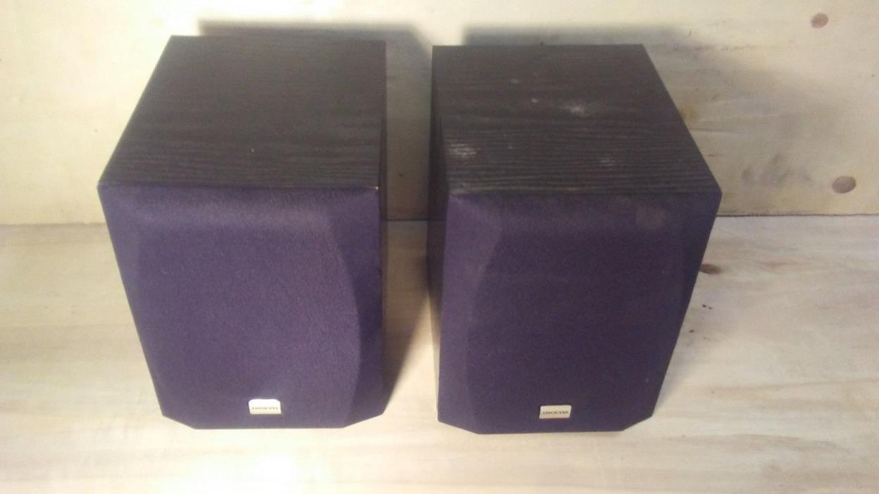 Pair Onkyo 100W Bookshelf Speakers SKM-100 Surround Sound, Black
